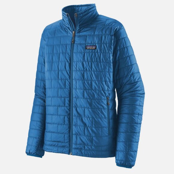 Patagonia Nano Puff Jacket Endless Blue Men Small Puffer Puffy Quilted Full Zip - Picture 1 of 5